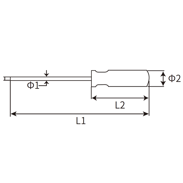 Cr-V 蓝透双色彩条柄旋具一字