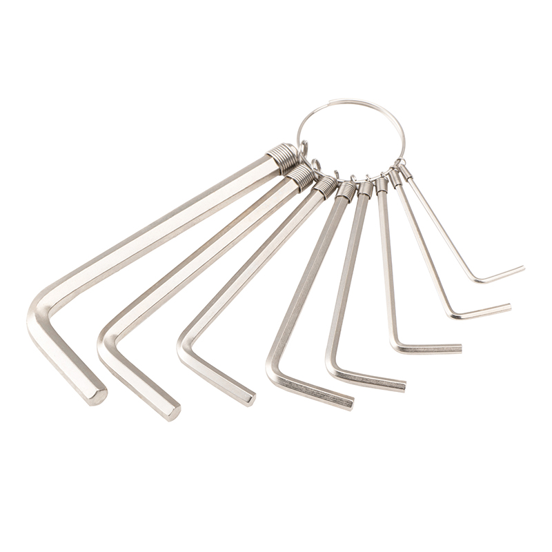 8pcs/10pcs 匙圈式镀镍标准内六角扳手组套